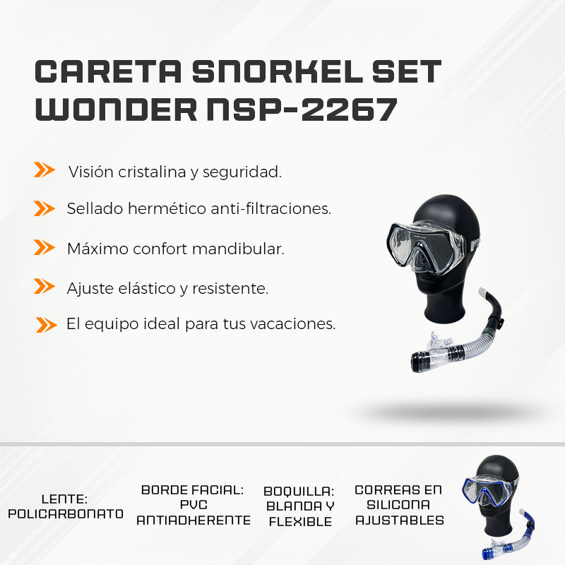 Careta Snorkel Set Wonder NSP-2267