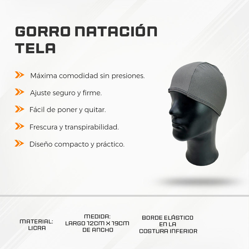Gorro Natación Tela