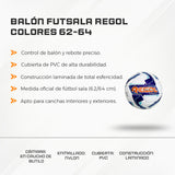 Balón Futsala Regol Colores 62-64