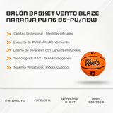 Balón Basket Vento Blaze Naranja  PU N6 B6-PU/NEW