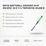 Bate Softball Caiman 34P 28 ONZ -8 2 1/4 TSPCAI19-3428 S