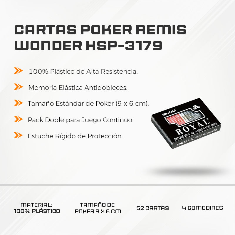 Cartas Poker Remis Wonder HSP-3179
