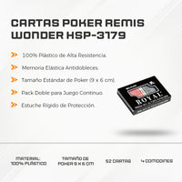 Cartas Poker Remis Wonder HSP-3179