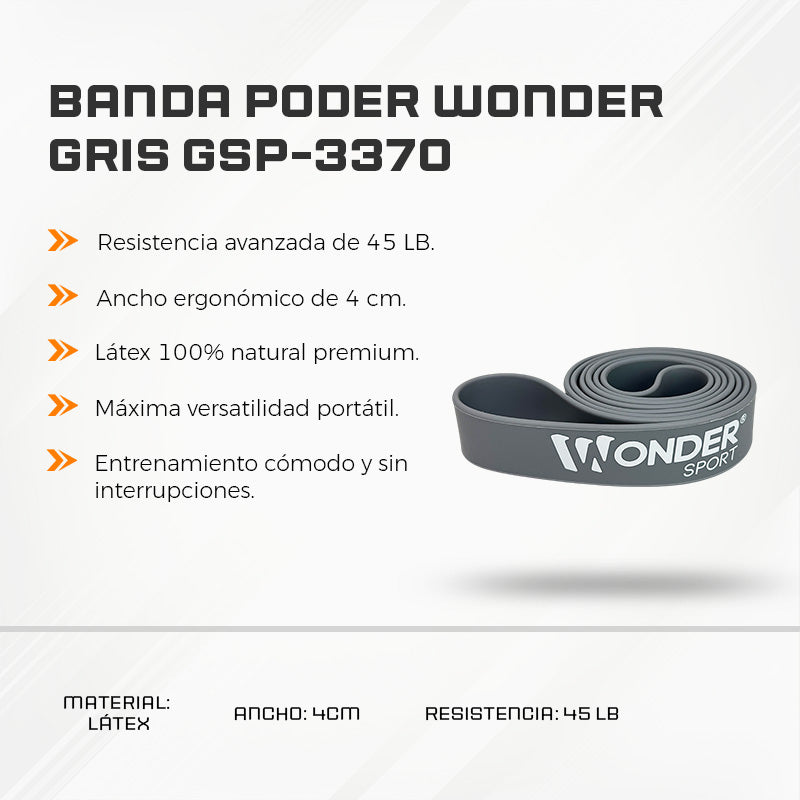 Banda Poder Wonder Gris GSP-3370