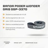 Banda Poder Wonder Gris GSP-3370