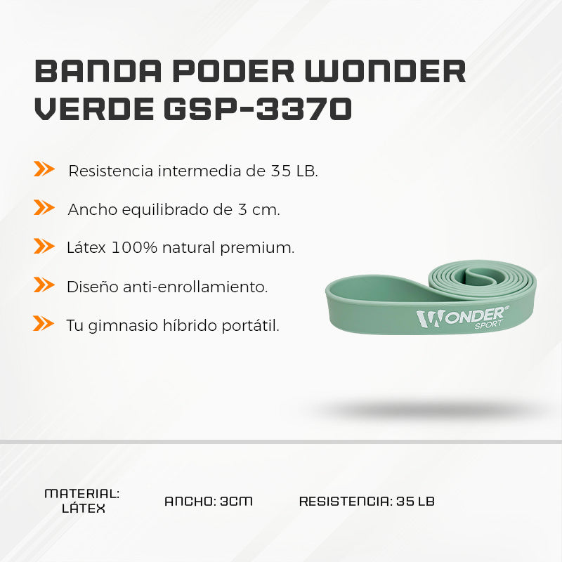 Banda Poder Wonder Verde GSP-3370