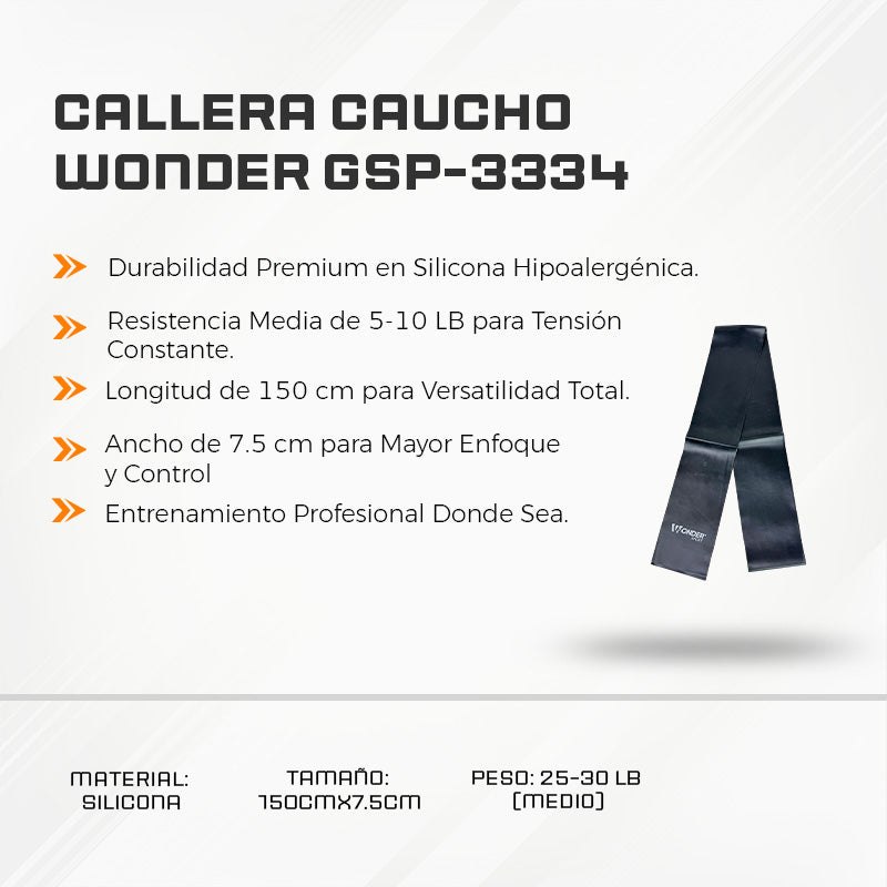Banda Elástica Wonder 7.5x150cm Negra GSP-3369