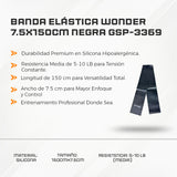 Banda Elástica Wonder 7.5x150cm Negra GSP-3369