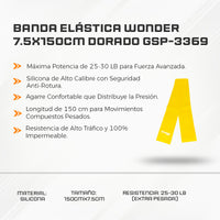 Banda Elástica Wonder 7.5x150cm Dorado GSP-3369