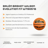 Balón Basket Wilson Evolution N7 WTB0516