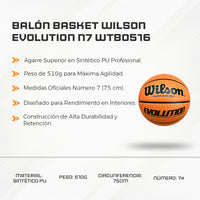Balón Basket Wilson Evolution N7 WTB0516