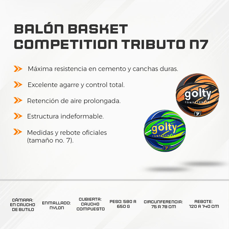 Balón Basket Competition Tributo N7