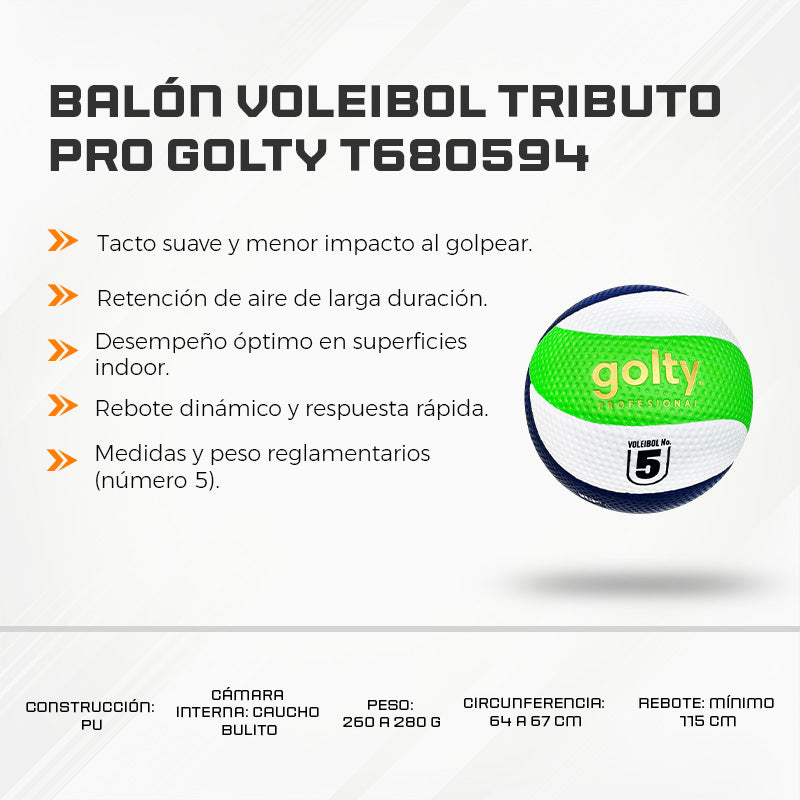 Balón Voleibol Tributo Pro Golty T680594