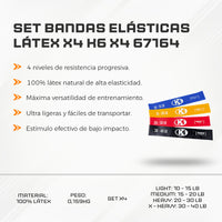 Set Bandas Elásticas Látex X4 K6 X4 67164