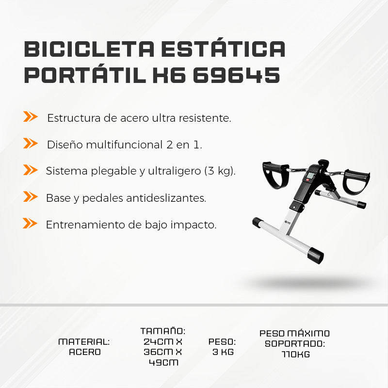 Bicicleta Estática Portátil K6 69645