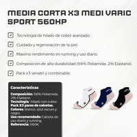 Media Corta X3 MEDI VARIC Sport 560KP
