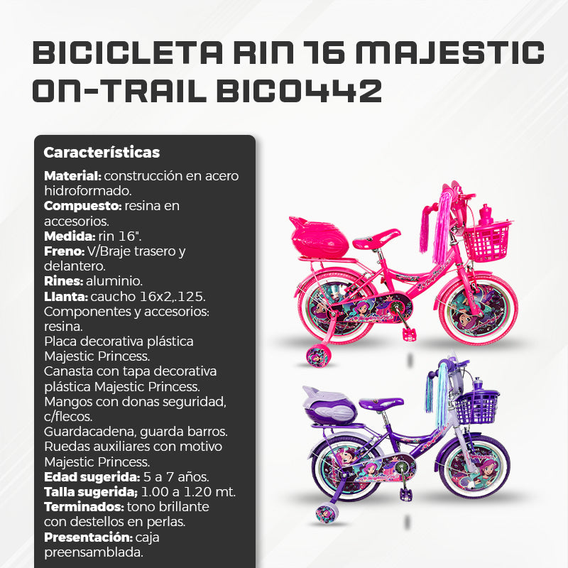 Bicicleta Rin 16 MAJESTIC On-Trail BIC0442