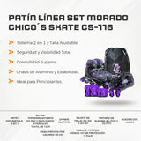 Patín Línea Set Morado Chico´s Skate CS-116