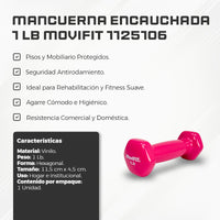 Mancuerna Encauchada 1 LB  MOVIFIT 1125106