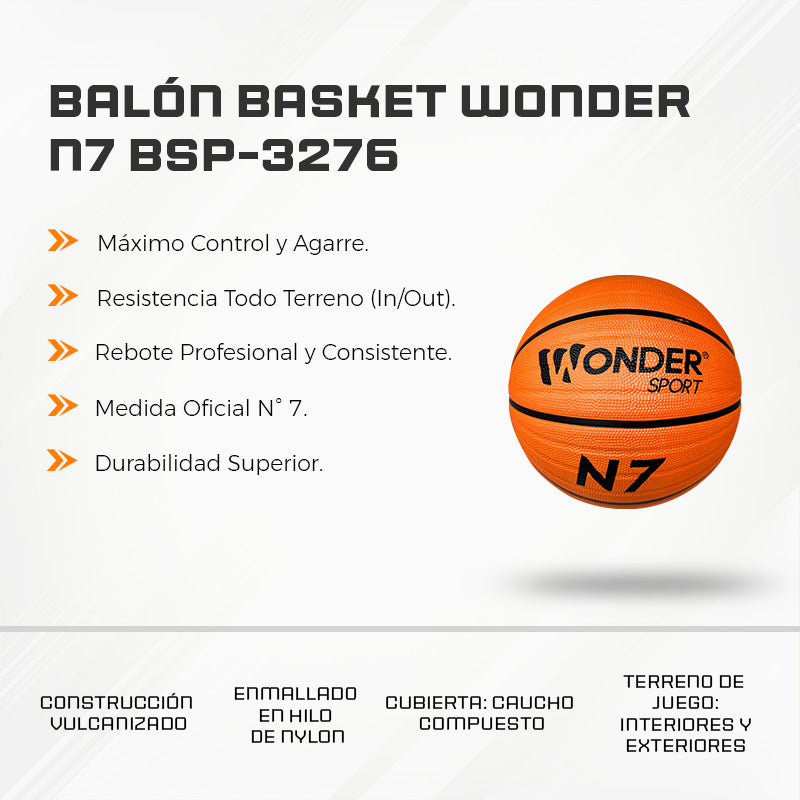 Balón Basket Wonder N7 BSP-3276