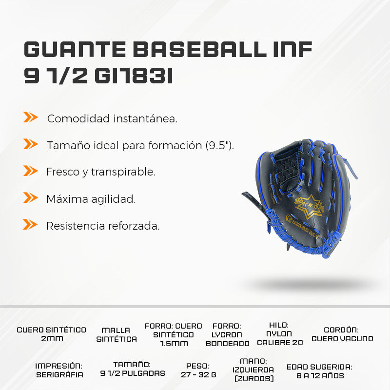 Guante Baseball Inf 9 1/2 GI183I