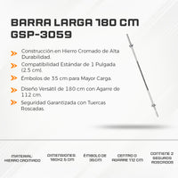 Barra Larga 180 CM Wonder GSP-3059