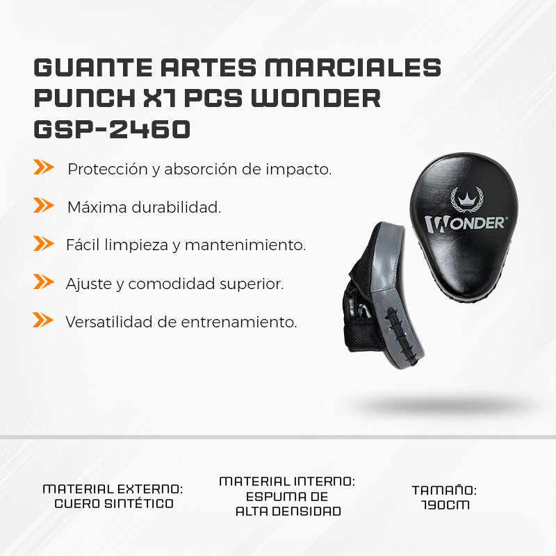 Guante Artes Marciales Punch X1 Pcs Wonder GSP-2460
