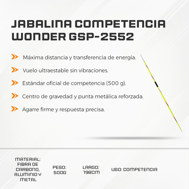 Jabalina Competencia Wonder GSP-2552