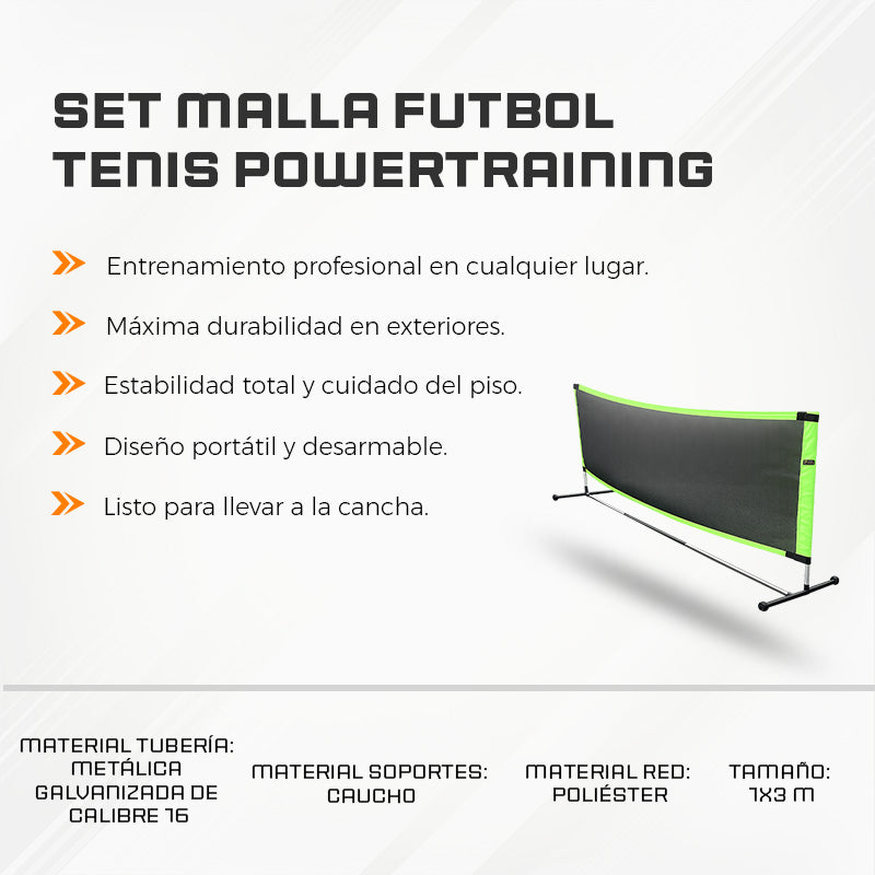 Set Malla Futbol Tenis PowerTraining