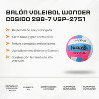 Balón Voleibol Wonder Cosido 288-7 VSP-2751