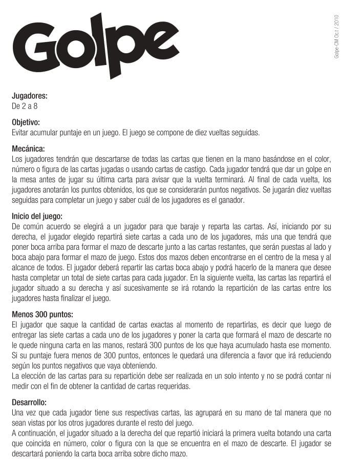 Cartas Golpe Ronda 65716