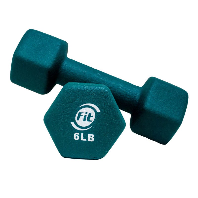 Set Mancuerna Ha Neopreno Hexagonal 2Pcs 6Lb