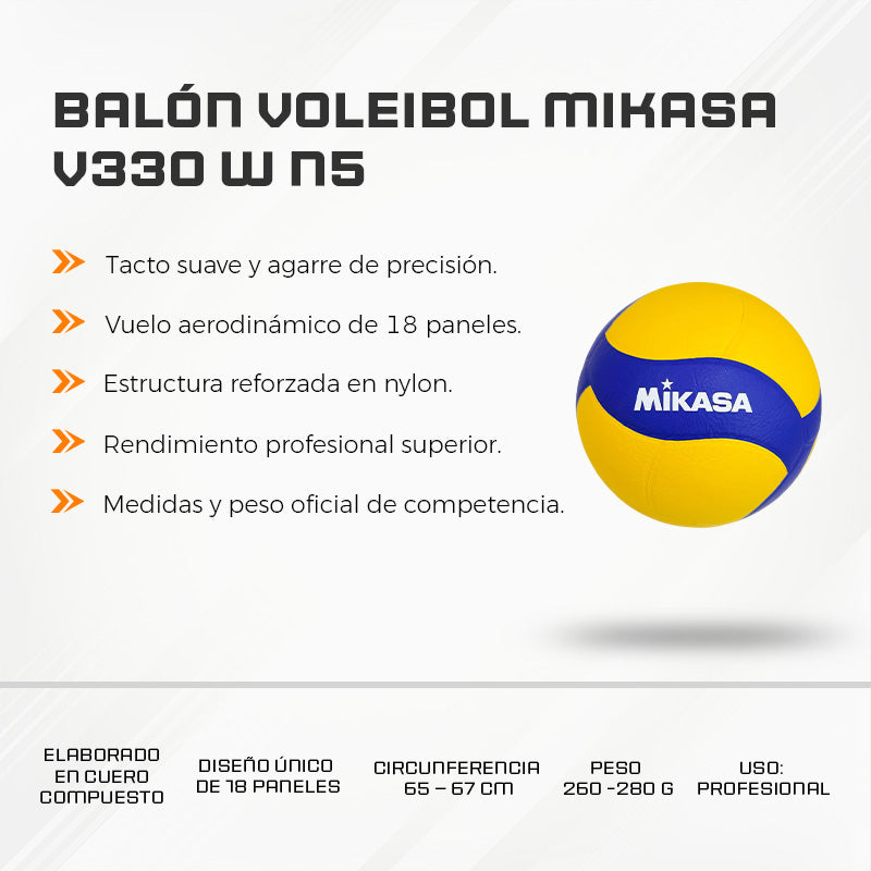 Balón Voleibol Mikasa V330 W N5