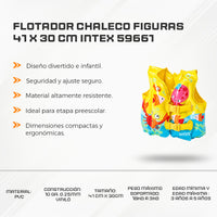 Flotador Chaleco Figuras 41 X 30 CM Intex 59661