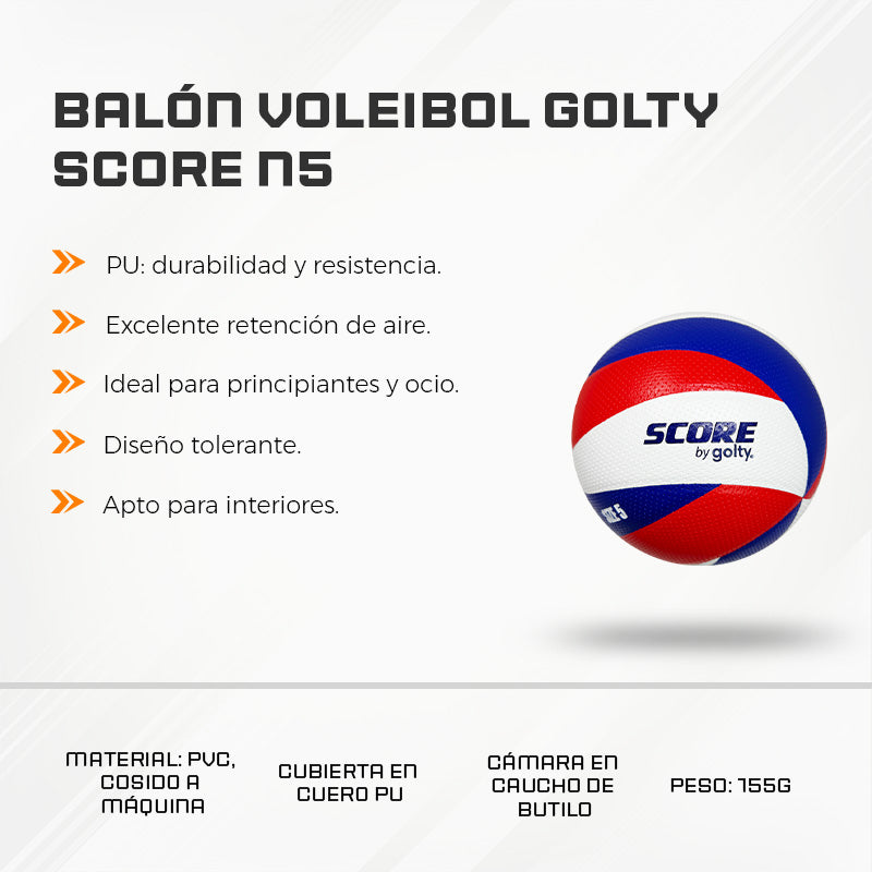 Balón Voleibol Golty Score N5