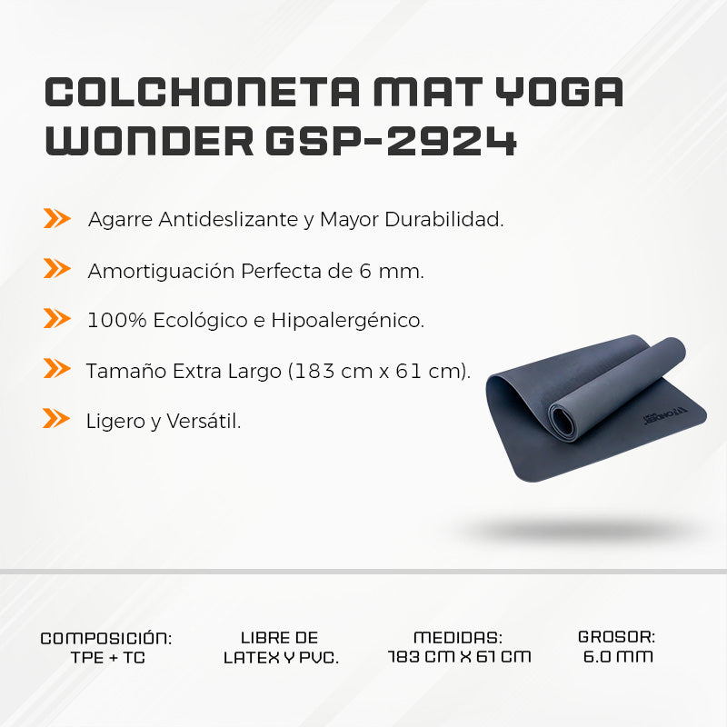 Colchoneta Mat Yoga Wonder GSP-2924