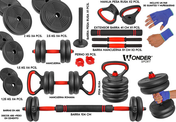 Set Mancuernas Wonder 30kg GSP-2992