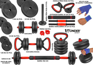 Set Mancuernas Wonder 30kg GSP-2992