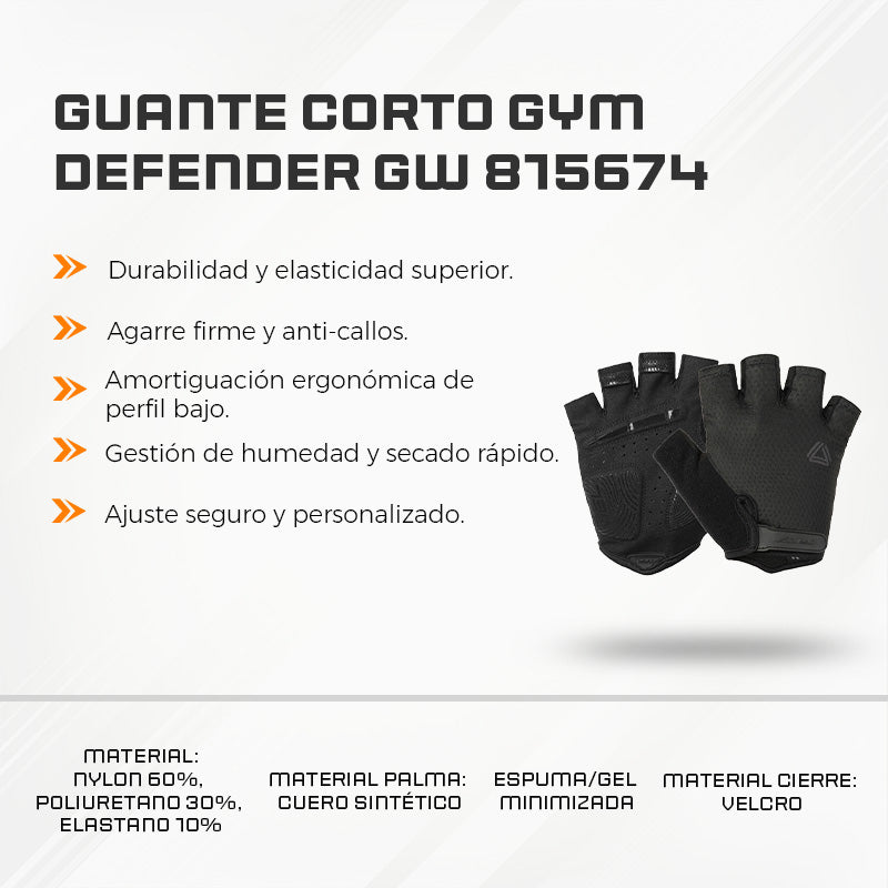 Guante Corto GYM Defender GW 815674