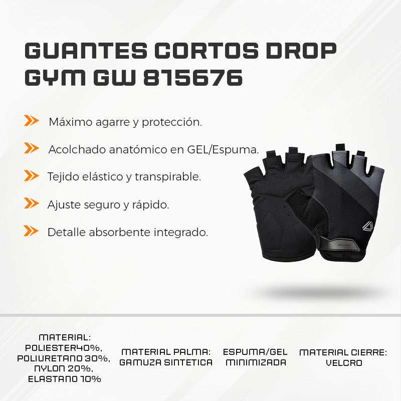 Guantes Cortos Drop GYM GW 815676