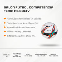 Balón Fútbol Competencia Fenix N5 Golty