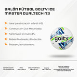 Balón Fútbol Golty Ice Master Dualtech N3