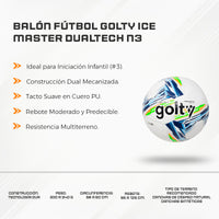 Balón Fútbol Golty Ice Master Dualtech N3