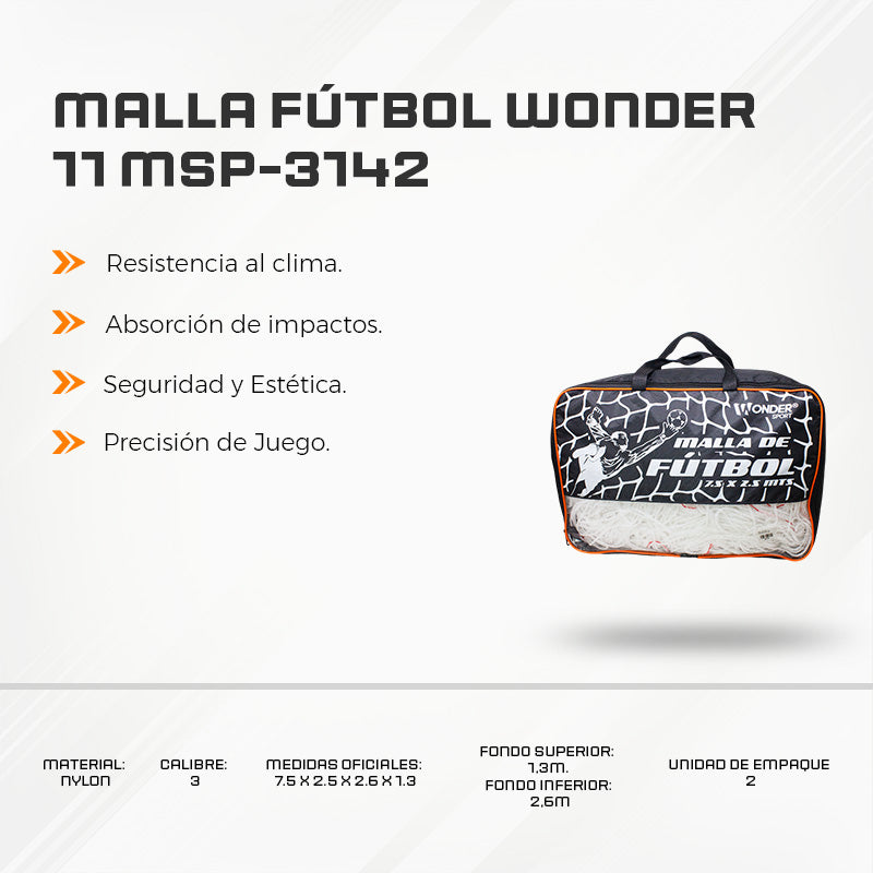 Malla Fútbol Wonder 11 MSP-3142