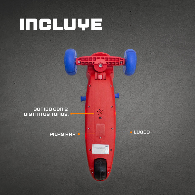 Monopatín Scooter THREE WHELL Infantil PT25419