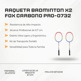 Raqueta Badminton X2 FOX CARBONO PRO-0732