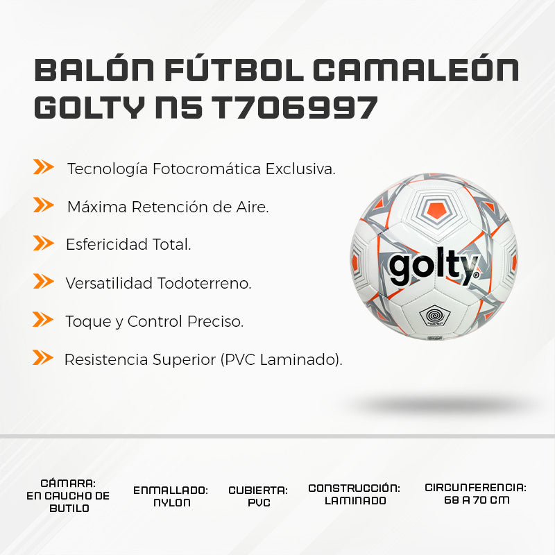 Balón Fútbol Camaleón Golty N5 T706997