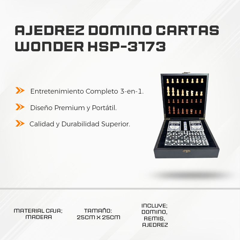 Ajedrez Domino Cartas Wonder HSP-3173
