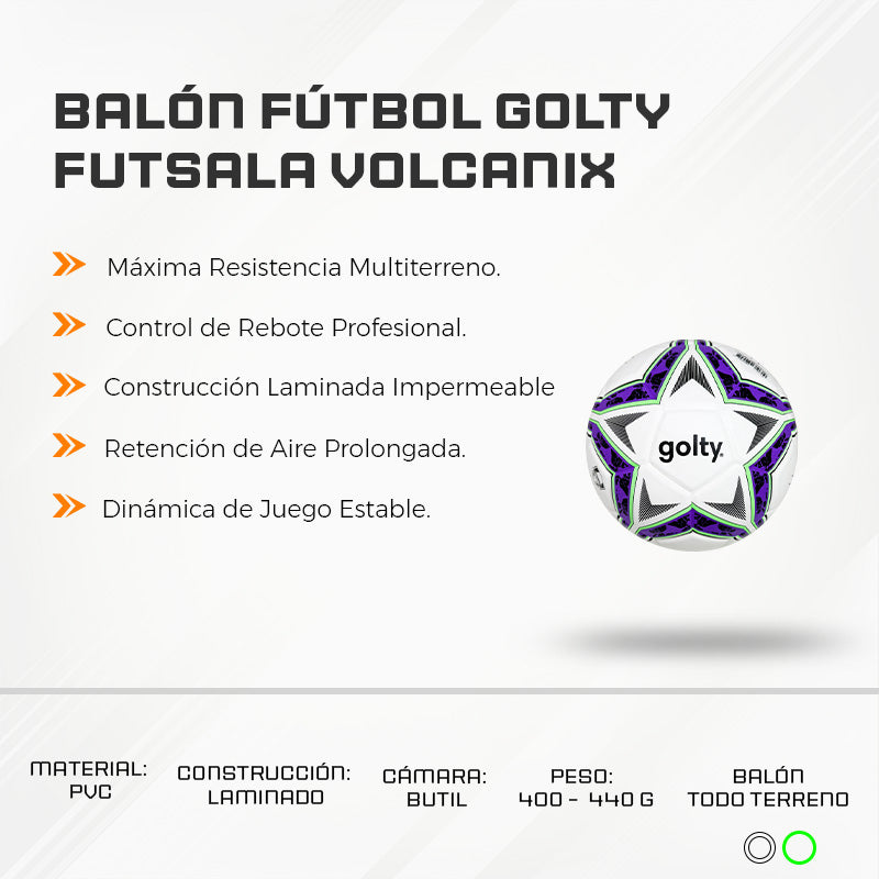 Balón Fútbol Golty Futsala Volcanix