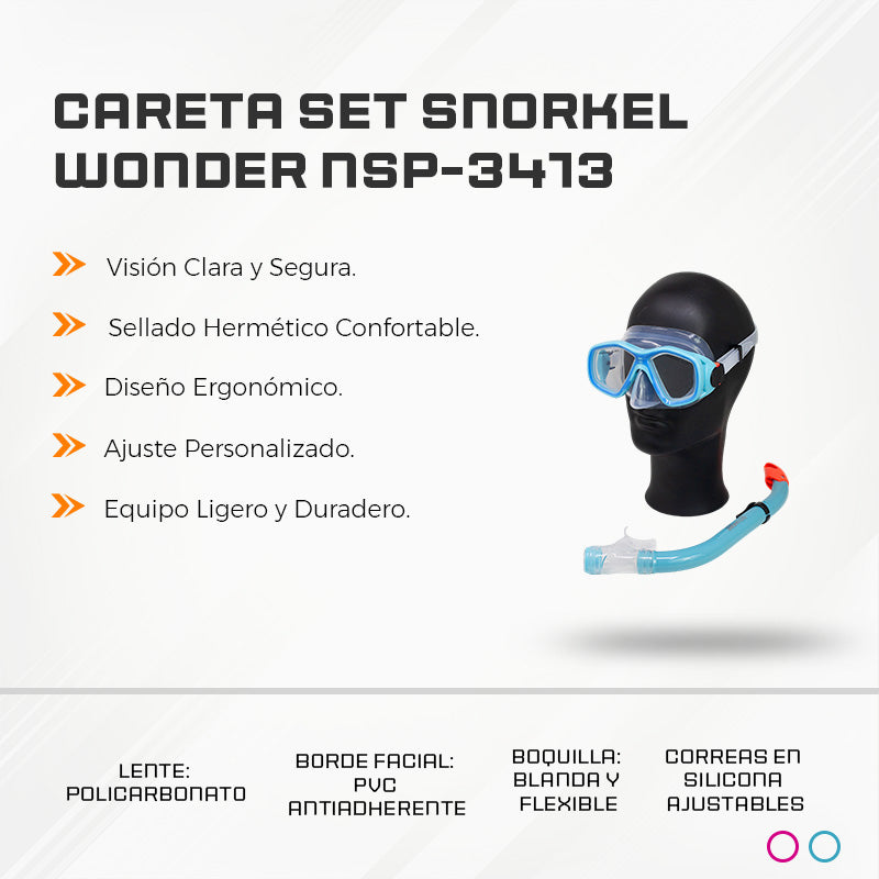 Careta Set Snorkel Wonder NSP-3413